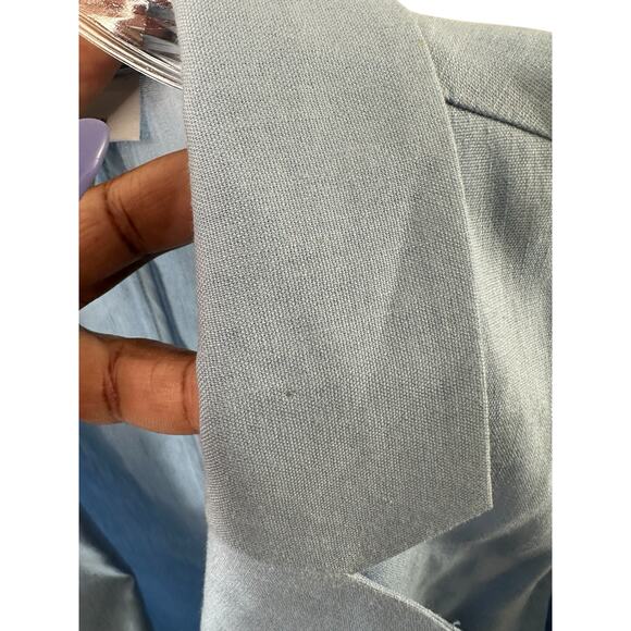 J.‎ Jill Love Linen Blue Relaxed Langenlook Coastal Grandma Linen Blazer Medium - Picture 6 of 13